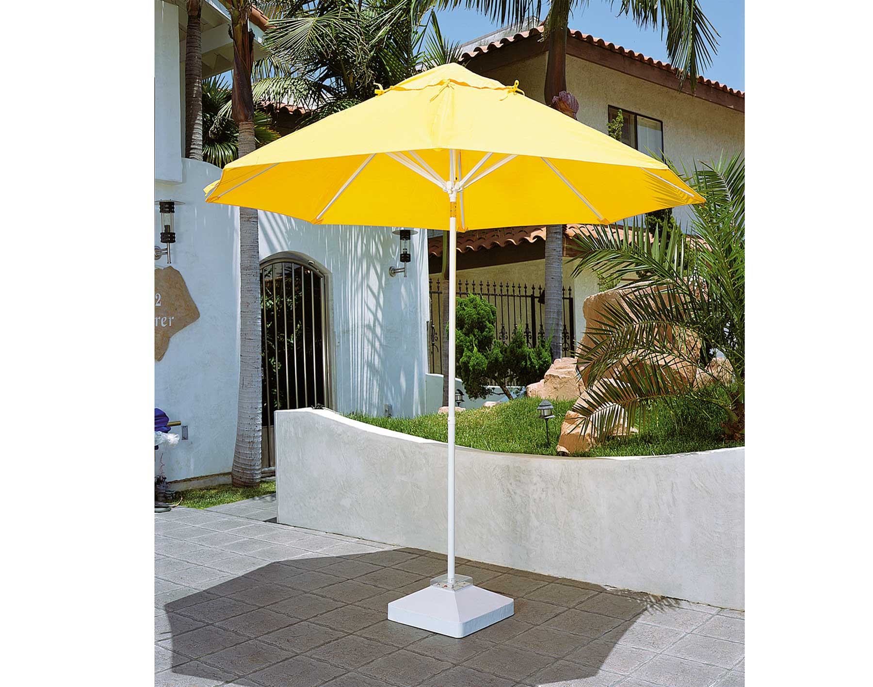 Remote Control Yellow Patio Umbrella